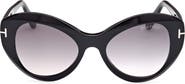 TOM FORD Guinivere 52mm Round Sunglasses
