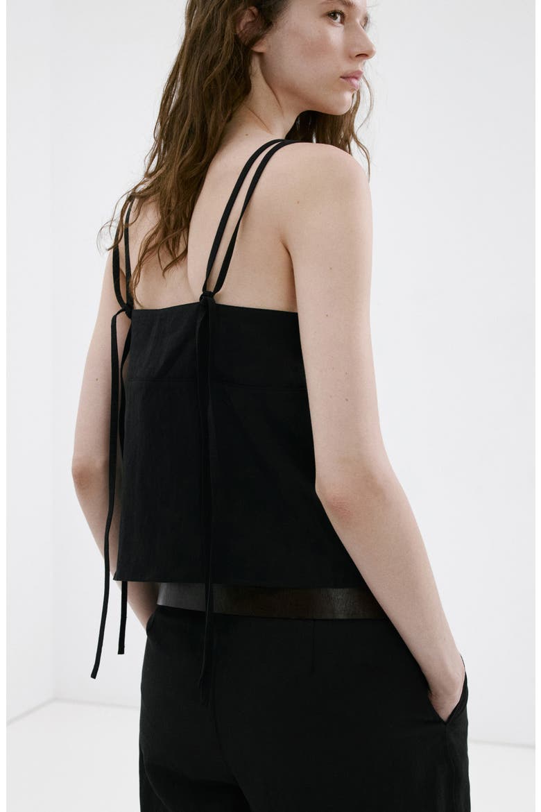 Double Strap Camisole, Alternate, color, BLACK
