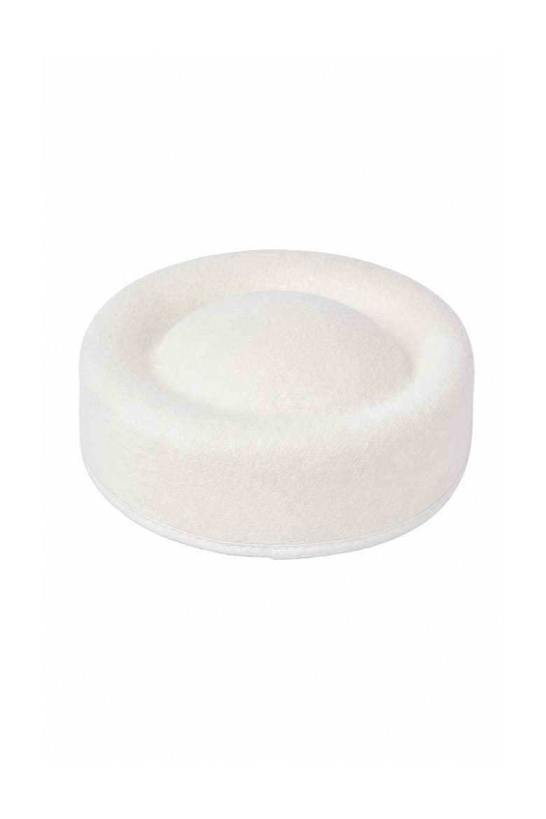 Kahon Pillbox Fascinator Hat, Alternate, color, White
