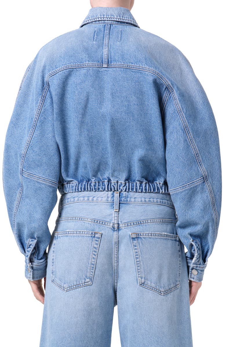 AGOLDE Dixon Denim Bomber Jacket, Alternate, color, Outbreak Medium Indigo