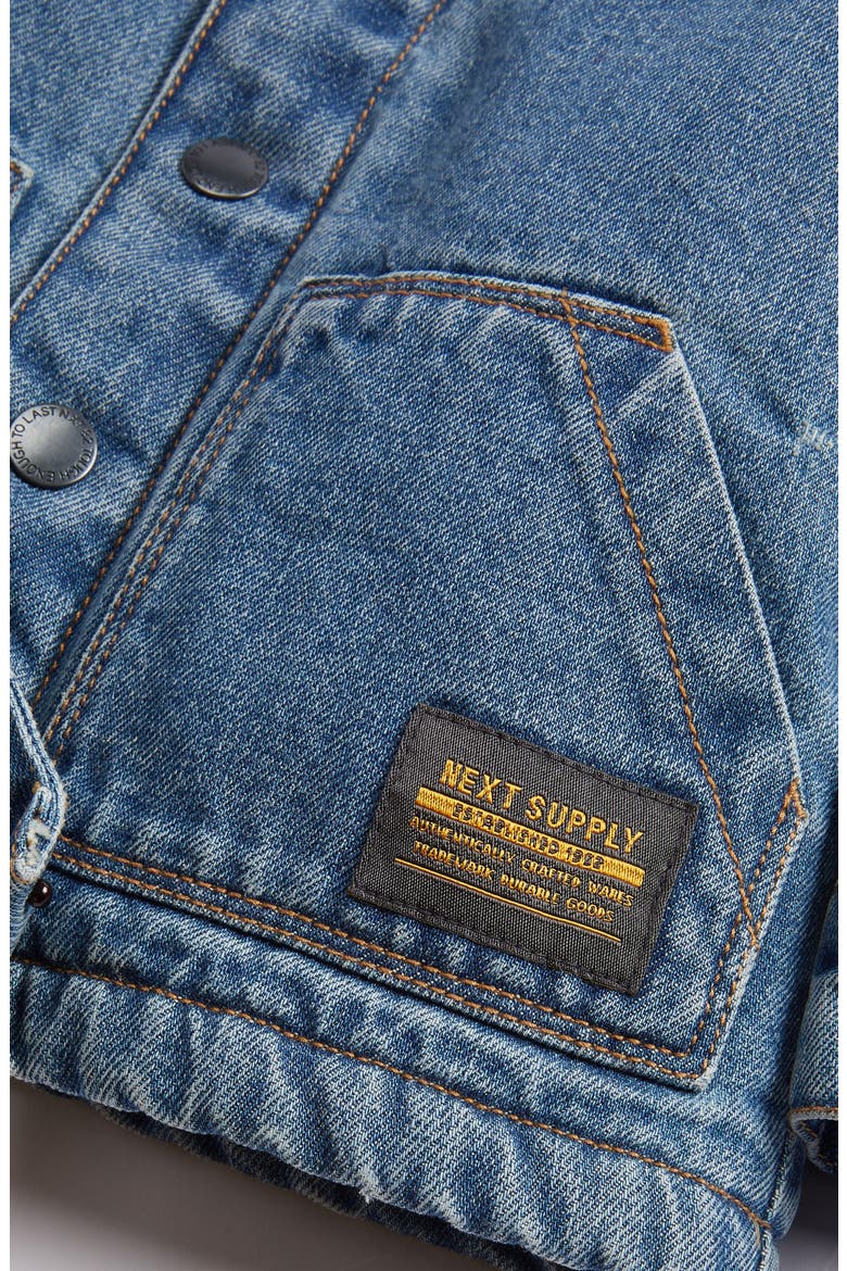 Kids' Borg Fleece Lined Denim Jacket, Alternate, color, DENIM