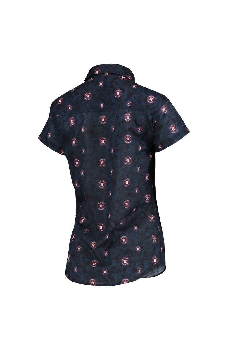 FOCO Women's FOCO Navy Houston Astros Floral Button Up Shirt, Alternate, color, Navy