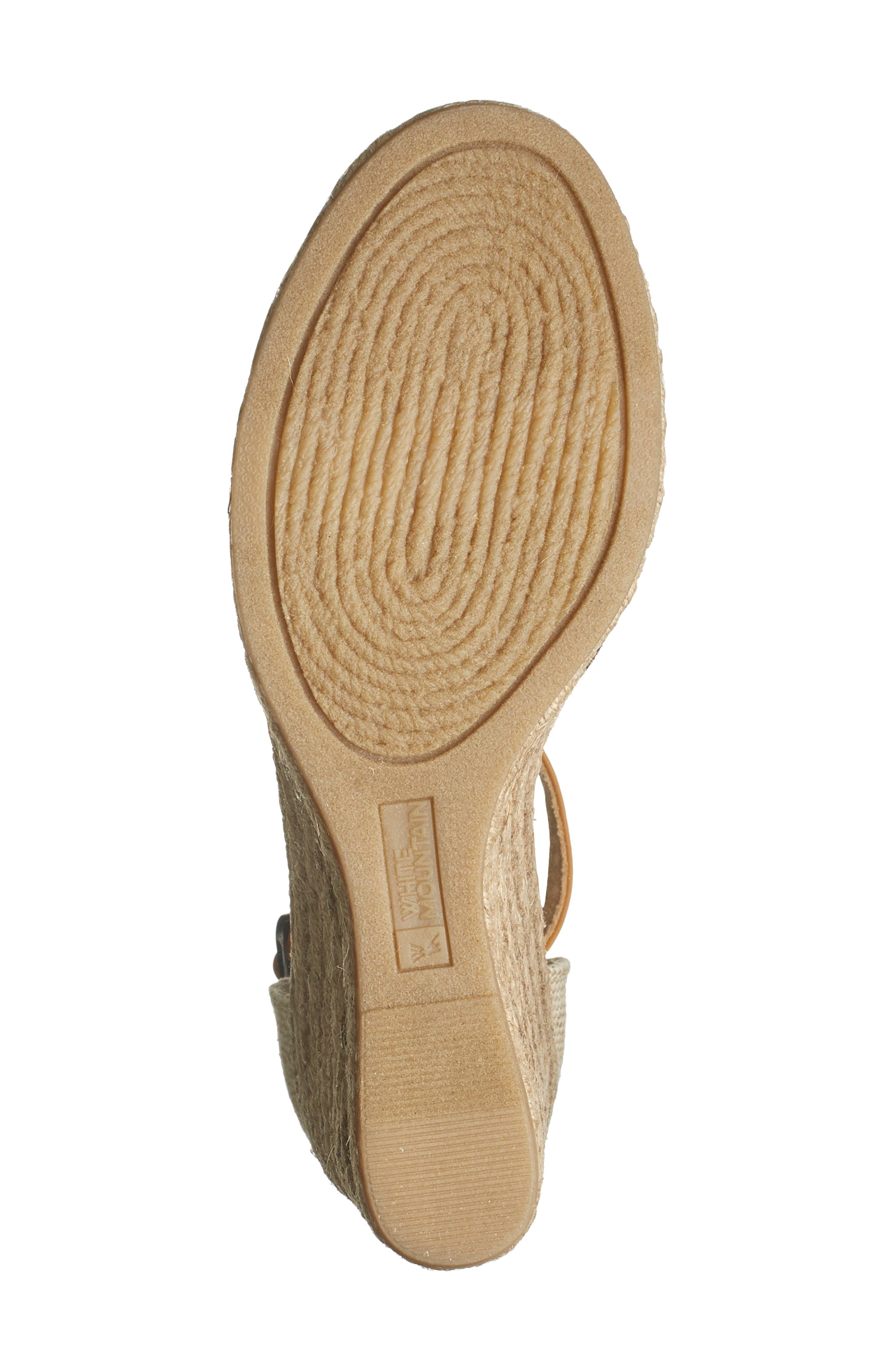 White Mountain Footwear Mamba Espadrille Wedge Sandal - Wide Width, Alternate, color, Black/Fabric