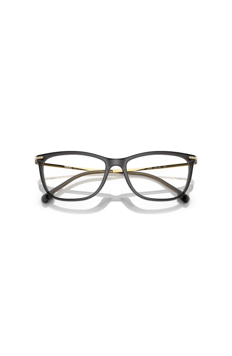 Versace 54mm Rectangle optical glasses, Alternate, color, Black