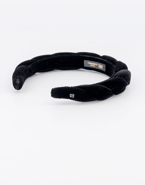 Alexande De Paris Dalhia Velvet Headband In Black