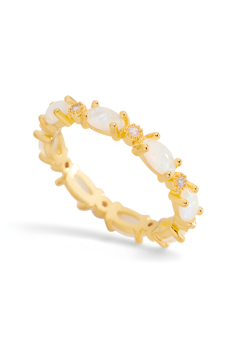Eternity Fire Opal Ring