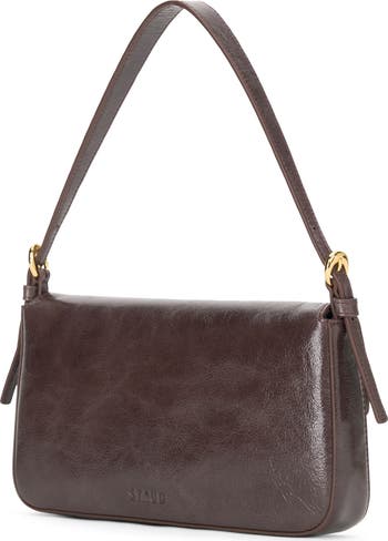 【関税込み】Harlow Shoulder Bag - Staud - Leather - Brown STAUD Women's Harlow Bag, Espresso, Brown, One Size