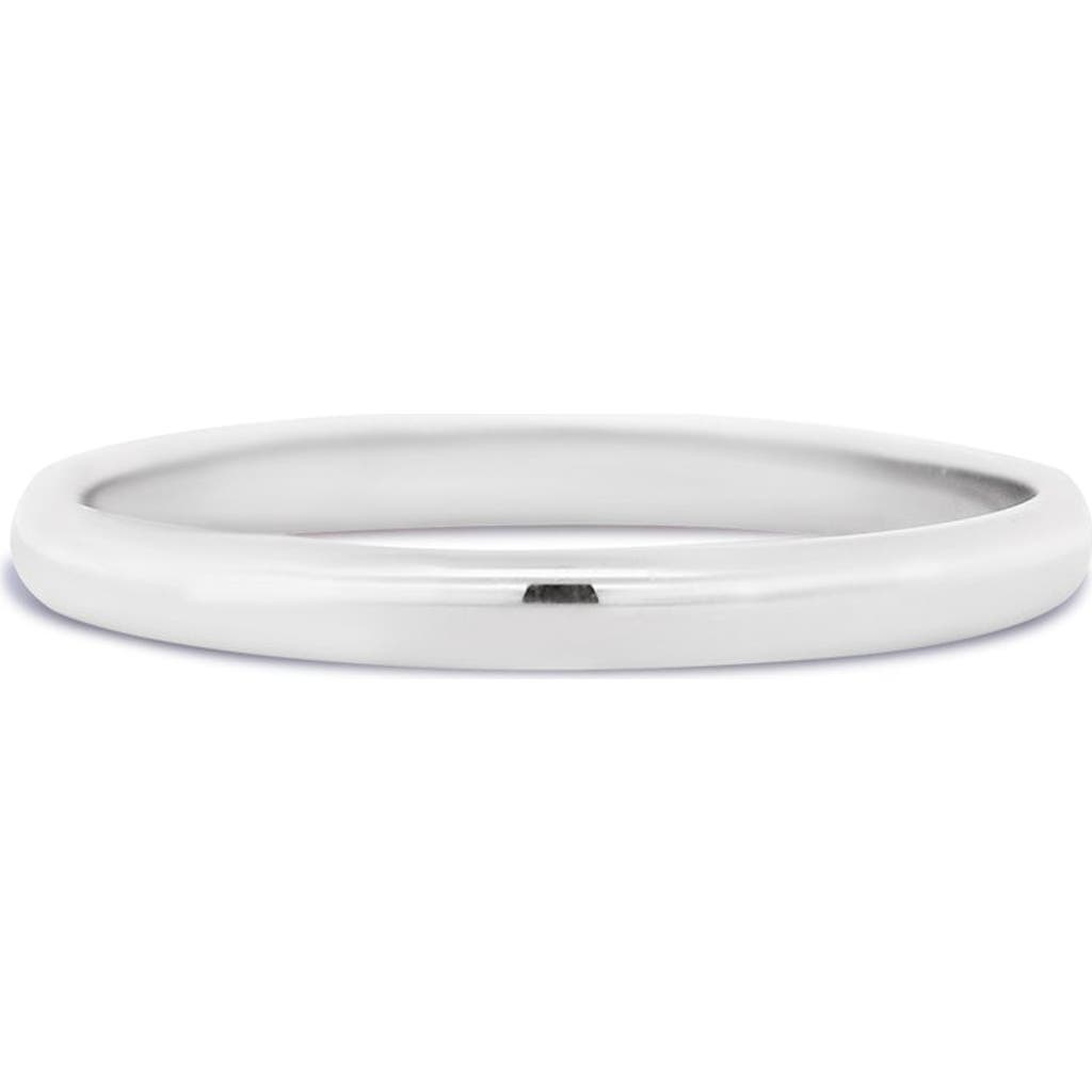 The Lovery Fine Jewelry Thick Classic Gold Band In Silver