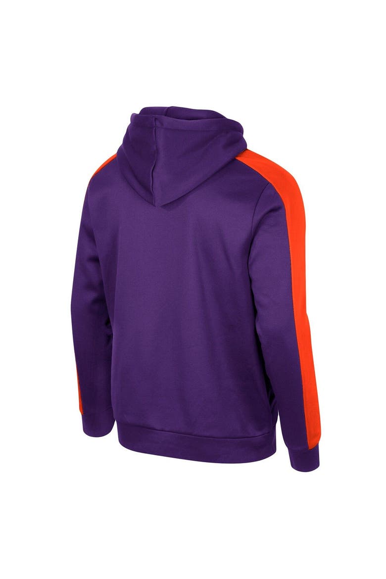 Men's Colosseum  Purple Clemson Tigers Reese Full-Zip Hoodie, Alternate, color, Purple