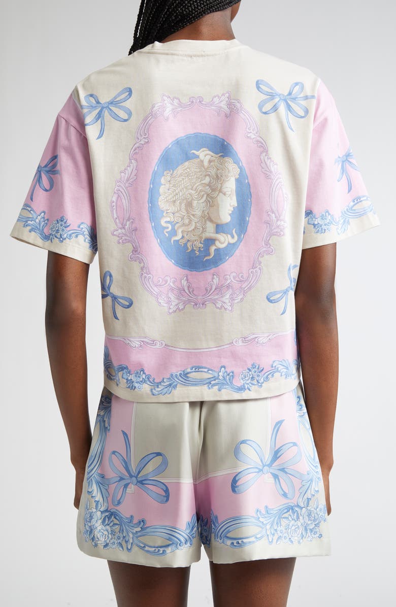 Versace Medusa Cameo Crop Graphic T-Shirt, Alternate, color, 