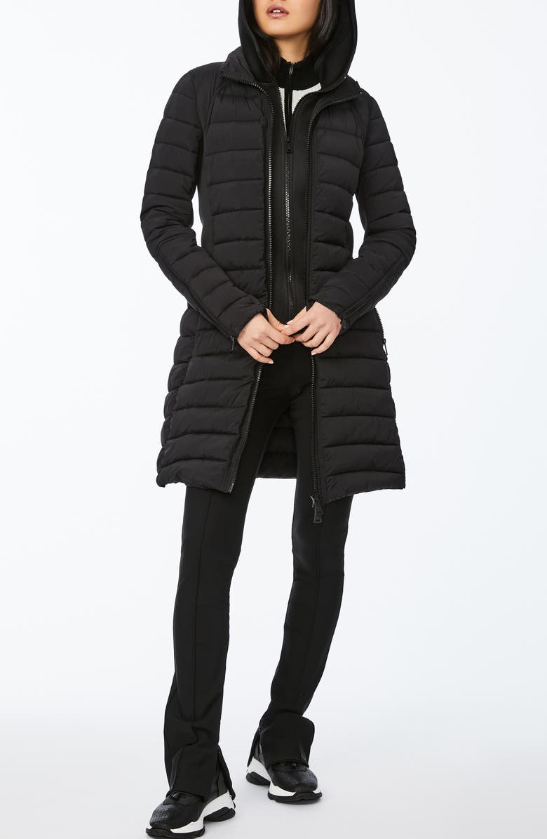 Bernardo Neoprene Active Double-Up Puffer Coat, Alternate, color, 