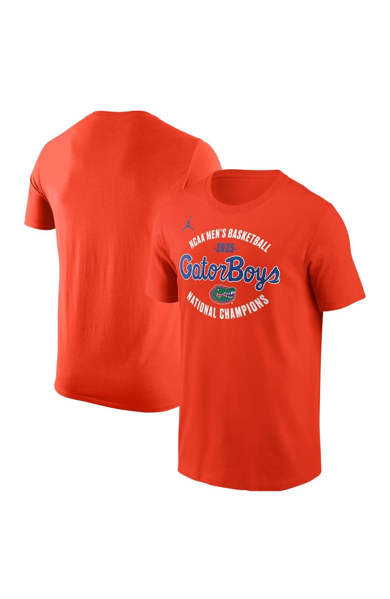 Jordan Brand Men's Jordan Brand Orange Florida Gators 2025 NCAA Men's Basketball National Champions GatorBoys T-Shirt, Main, color, 