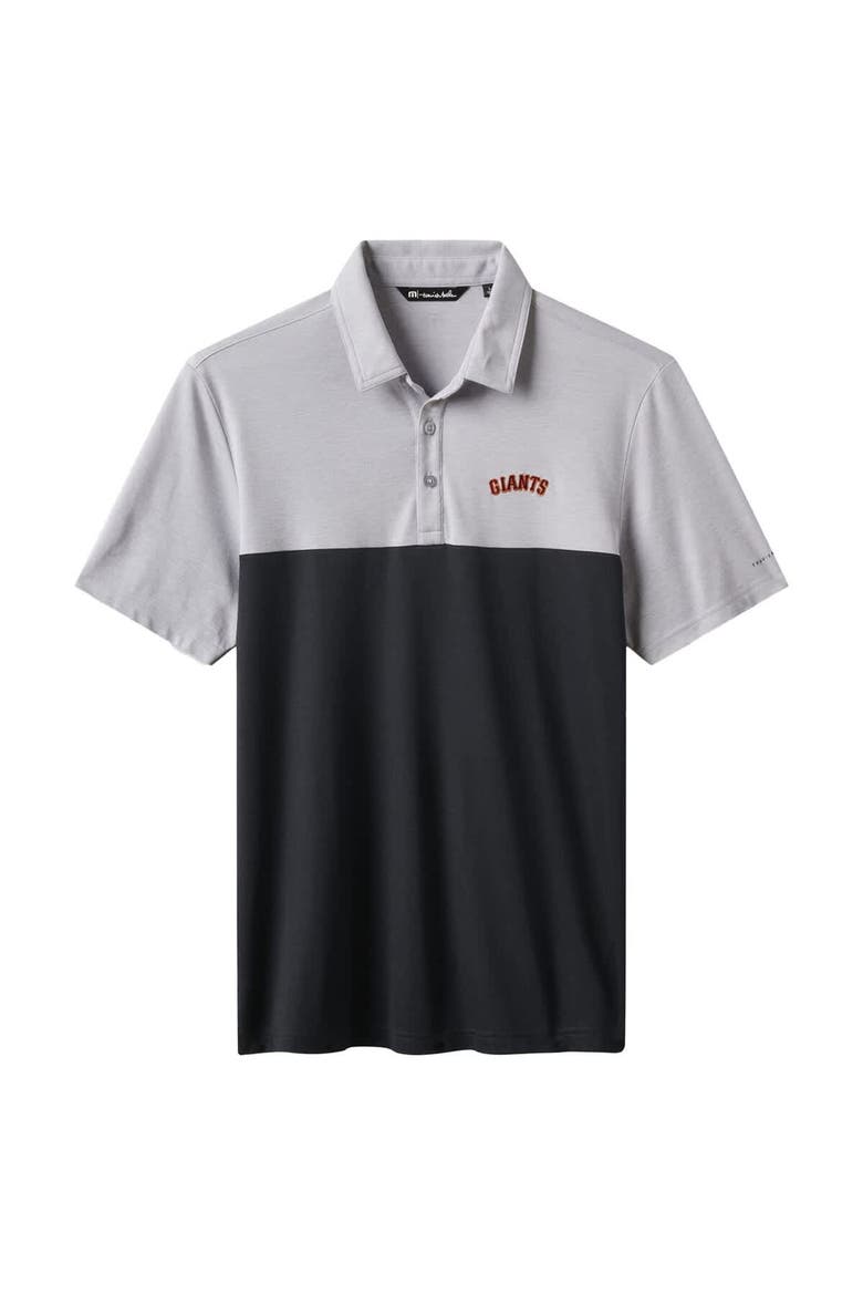 Men's TravisMathew Gray/Black San Francisco Giants Home Run Leader Tri-Blend Polo, Alternate, color, Gray