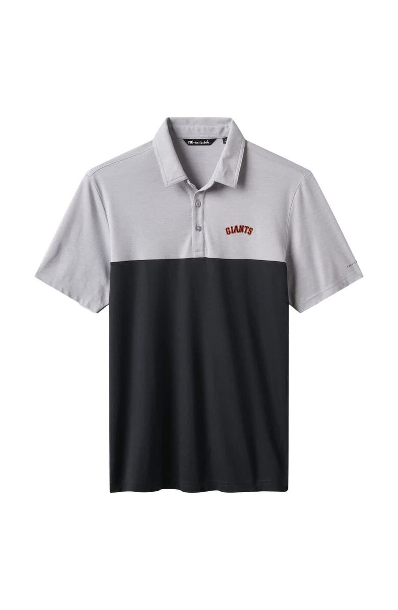 TravisMathew Men's TravisMathew Gray/Black San Francisco Giants Home Run Leader Tri-Blend Polo, Alternate, color, Gray