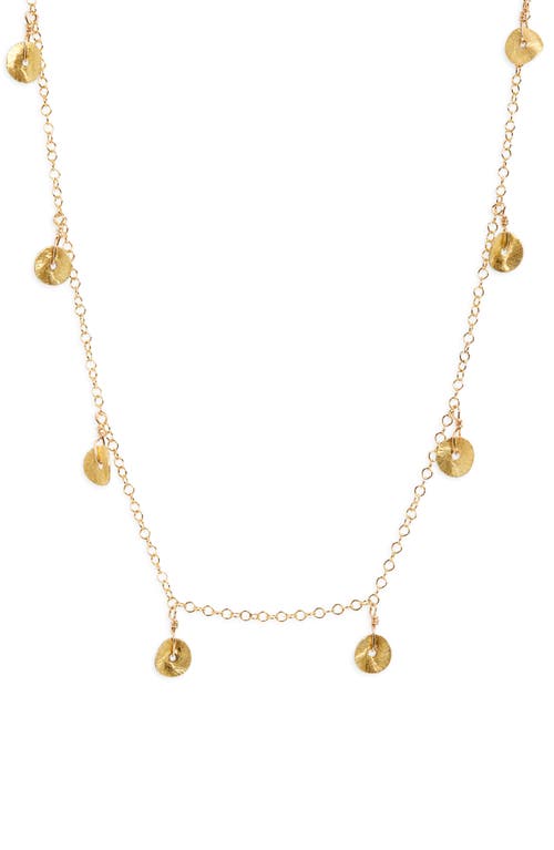 Kiara by Ki-Ele Audrey Disc Charm Choker Necklace in Gold  product