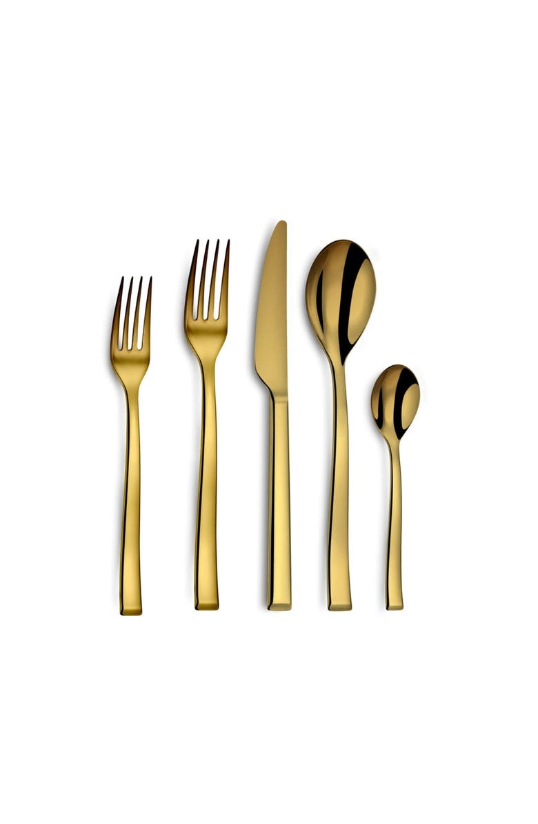 Couzon Side PVD Gold 5 Piece Place Setting, Main, color, Gold