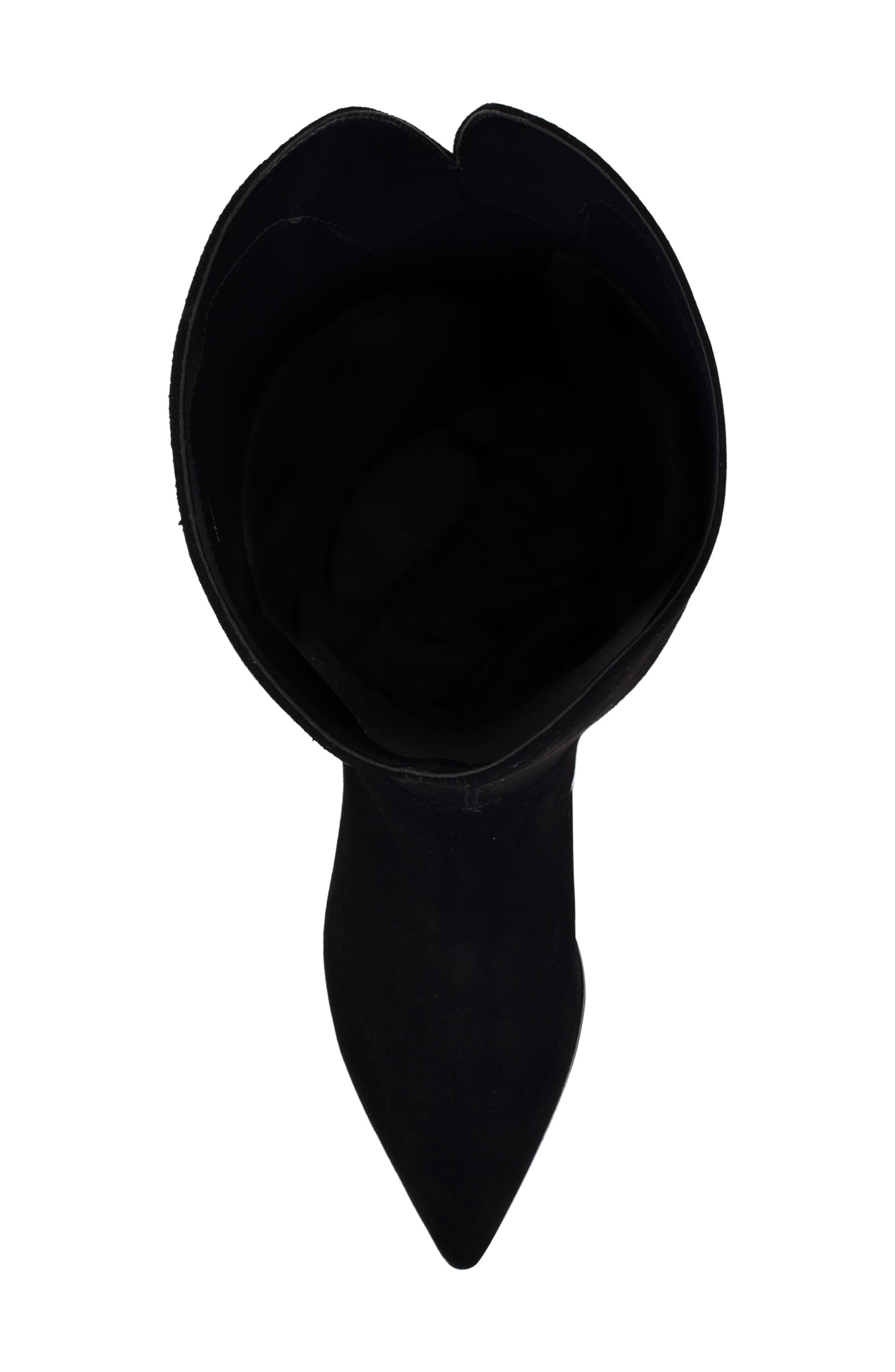 Nine West Morgin Pointed Toe Knee High Boot, Alternate, color, Black Suede