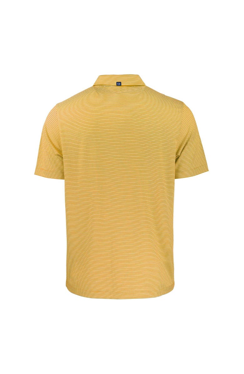 Cutter & Buck Men's Cutter & Buck  Gold/White Virginia Military Institute Keydets Forge Eco Double Stripe Stretch Recycled Polo, Alternate, color, 