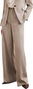 Reiss Isla Herringbone Wide Leg Pants