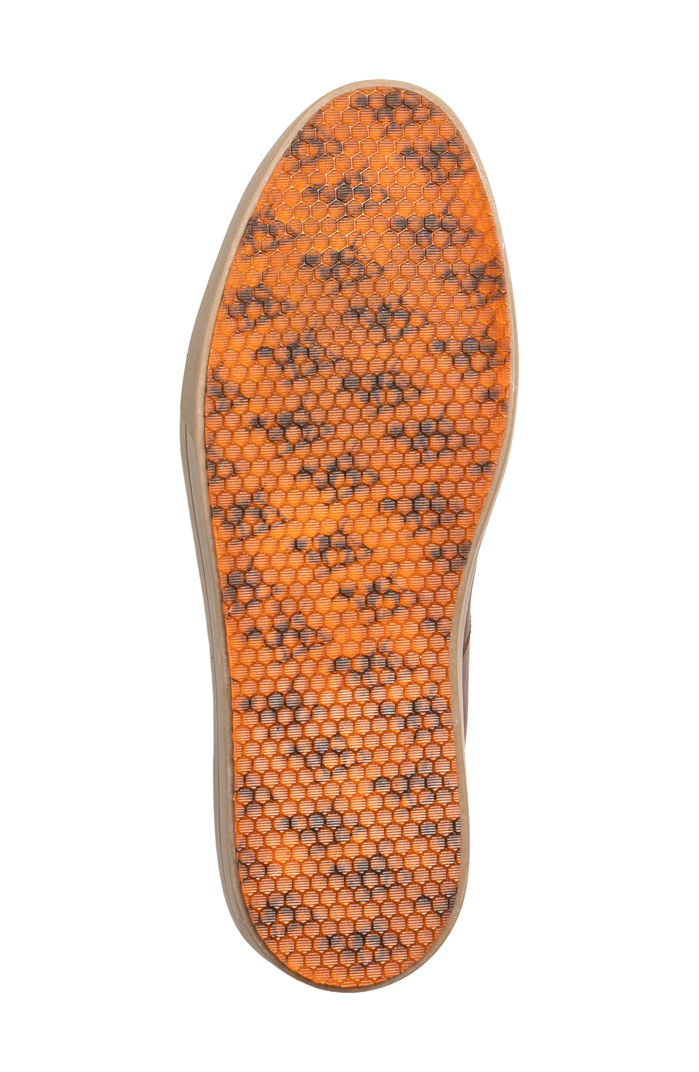 Treble Leather Sneaker, Alternate, color, REDWOOD