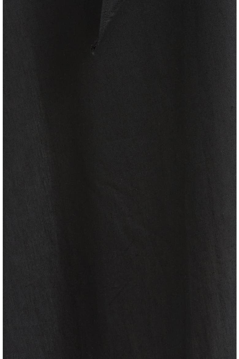 Novella Knot Front Long Sleeve Midi Dress, Alternate, color, BLACK