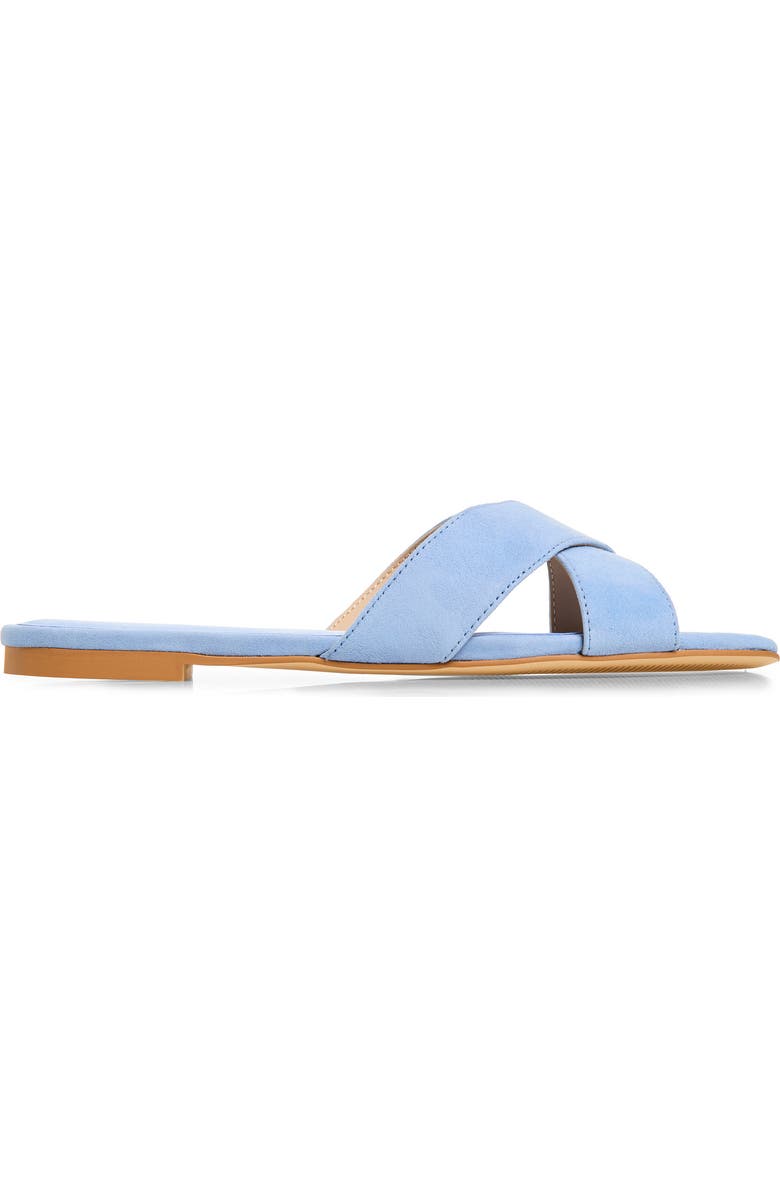 Stuart Weitzman Roza Flat Slide Sandal, Alternate, color, Cornflower