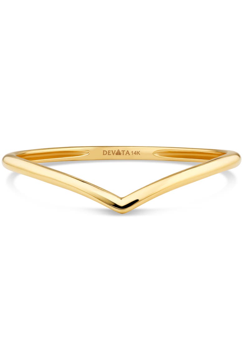 Chevron Stacking Ring in 14K Gold, Main, color, Yellow Gold