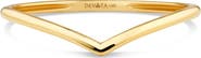DEVATA Chevron Stacking Ring in 14K Gold