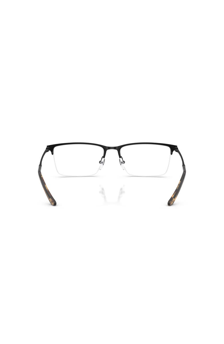 Emporio Armani 57mm Rectangle optical glasses, Alternate, color, Black