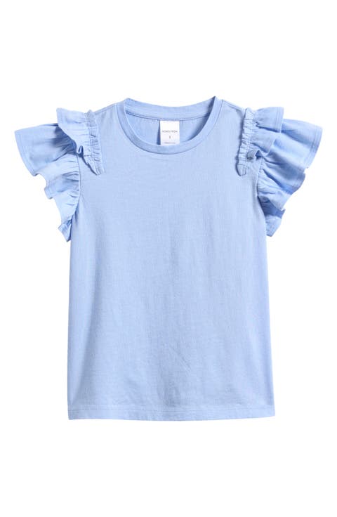 Kids' Flutter Sleeve Cotton T-Shirt (Toddler, Little Kid & Big Kid)