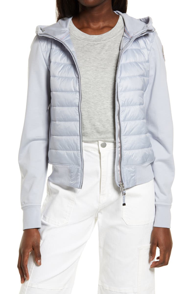 Parajumpers Caelie Fleece Nylon Hooded Jacket, Main, color,