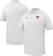 Nike Men's Nike  White U.S. Paralympics Team Victory Stripe Performance Polo