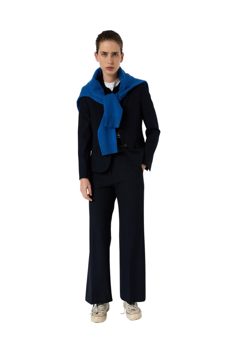 Tayana Single Breasted Tailored Blazer, Alternate, color, Navy Blue