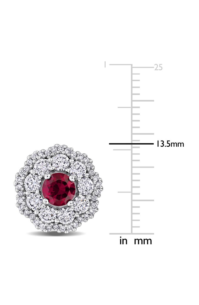 Julianna B. Lab-Created Ruby & Diamond Earrings 14k, Alternate, color, Ruby