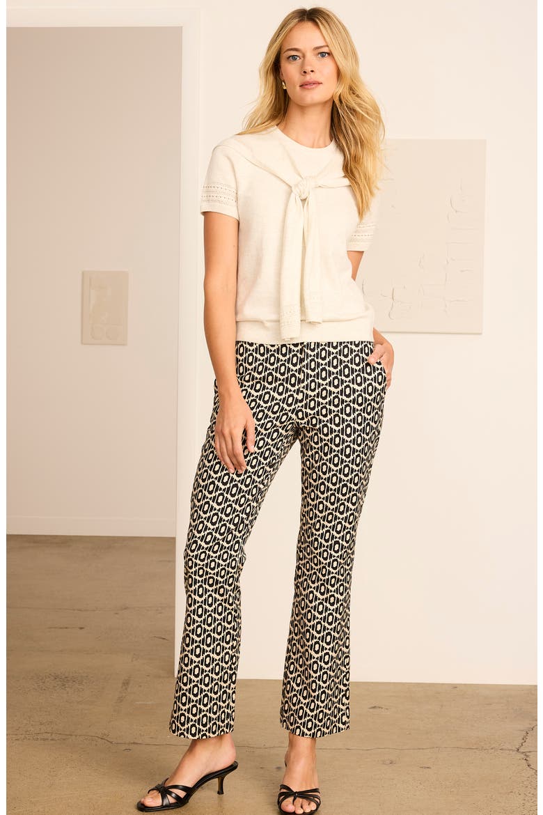 Lacy Diamond Plaza Ankle Pants, Alternate, color, BLACK MULTI