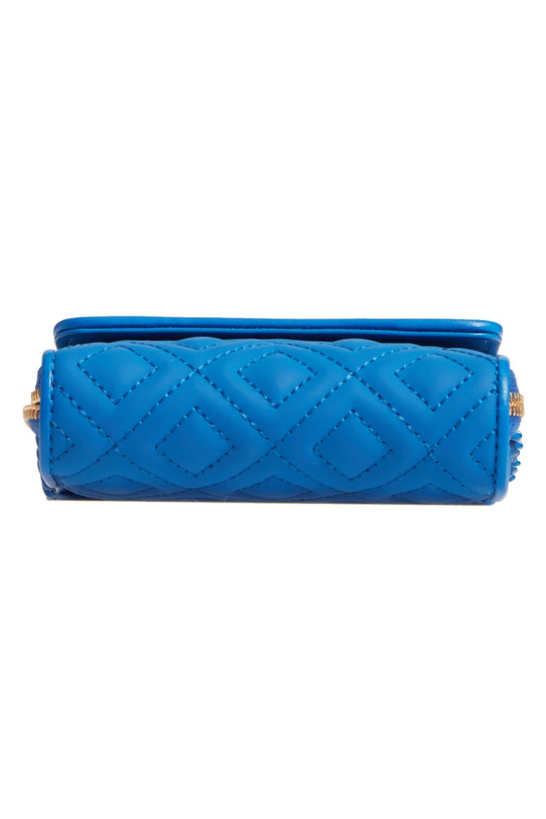 Mini Fleming Matte Wallet on a Chain, Alternate, color, MEDITERRANEAN BLUE