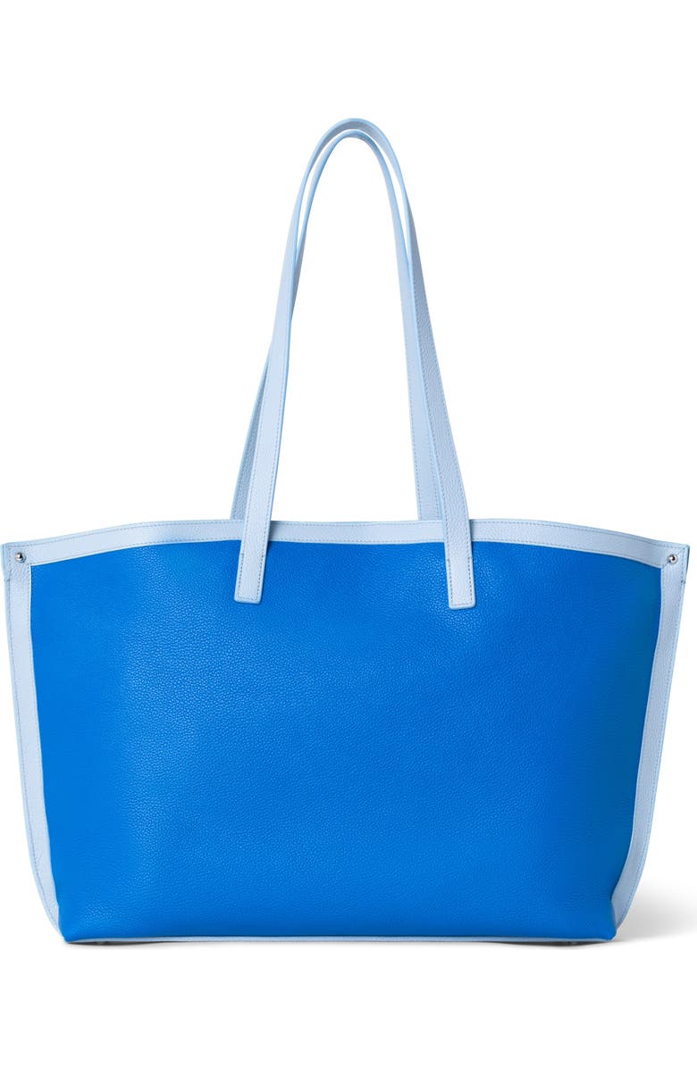 Akris Medium AI Colorblock Frame Calfskin Leather Tote, Alternate, color,