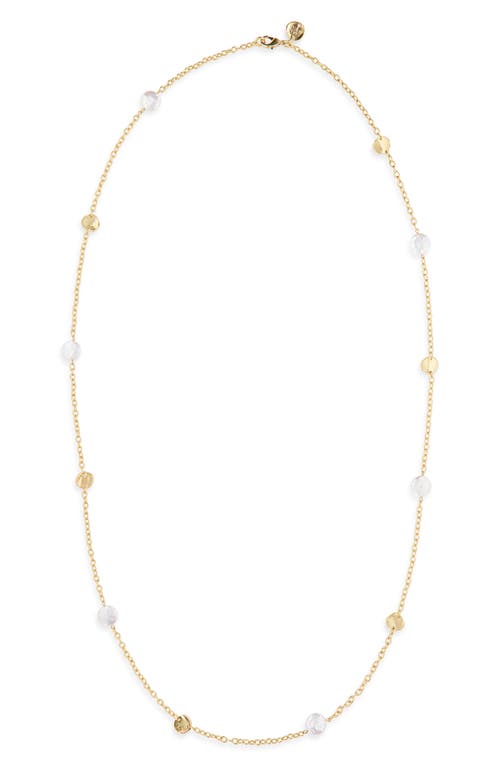 Karine Sultan Coin & Pearl Station Necklace in Gold  product