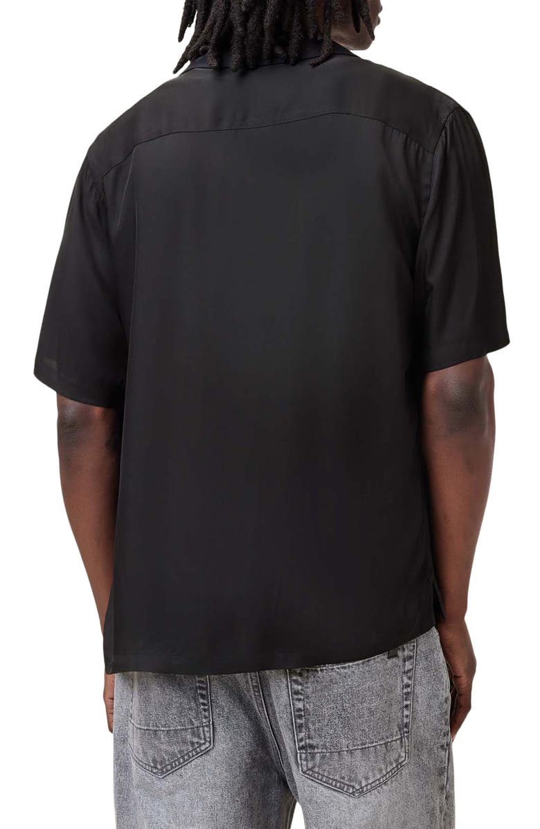 AllSaints Lovers Short Sleeve Camp Shirt, Alternate, color, 