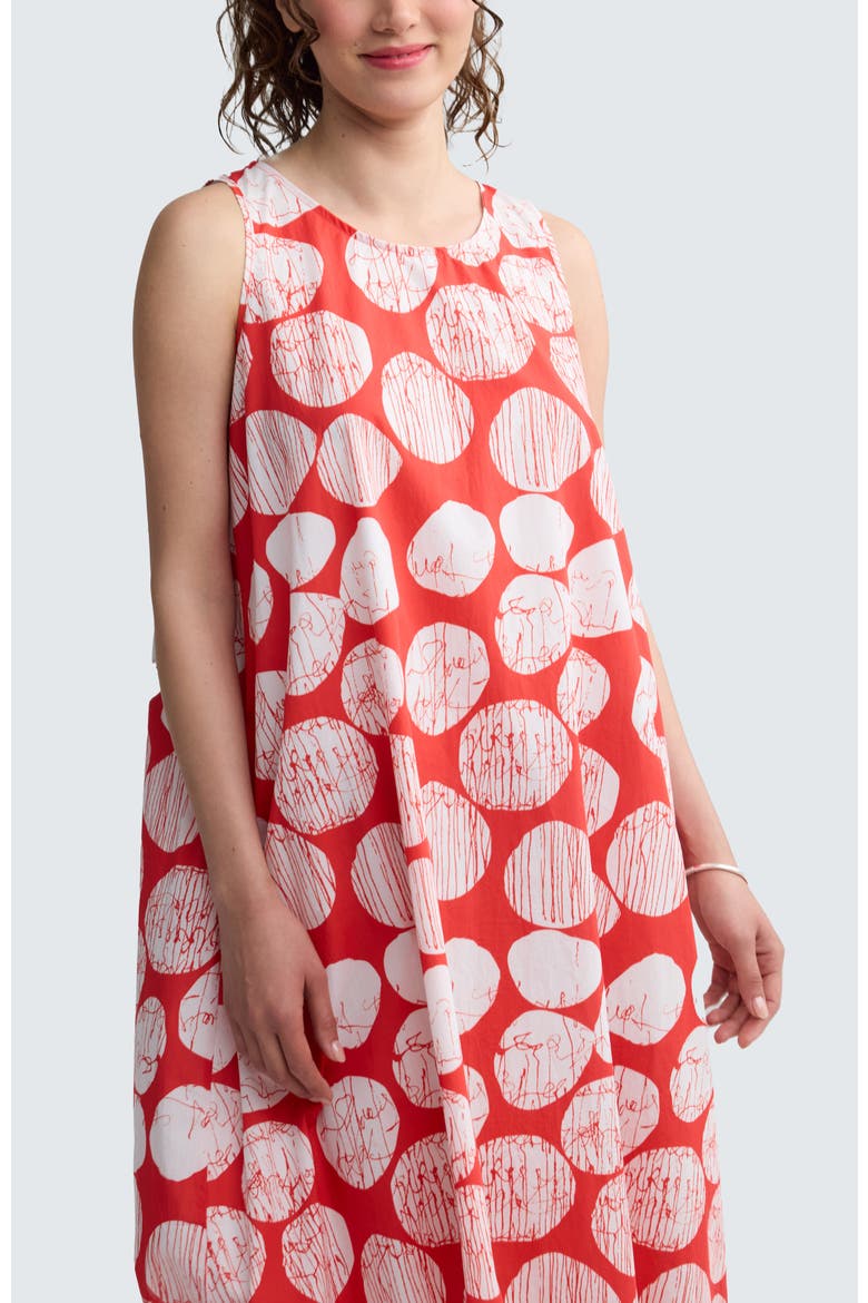 Selenea Printed Balloon Dress, Alternate, color, Mandarin Print