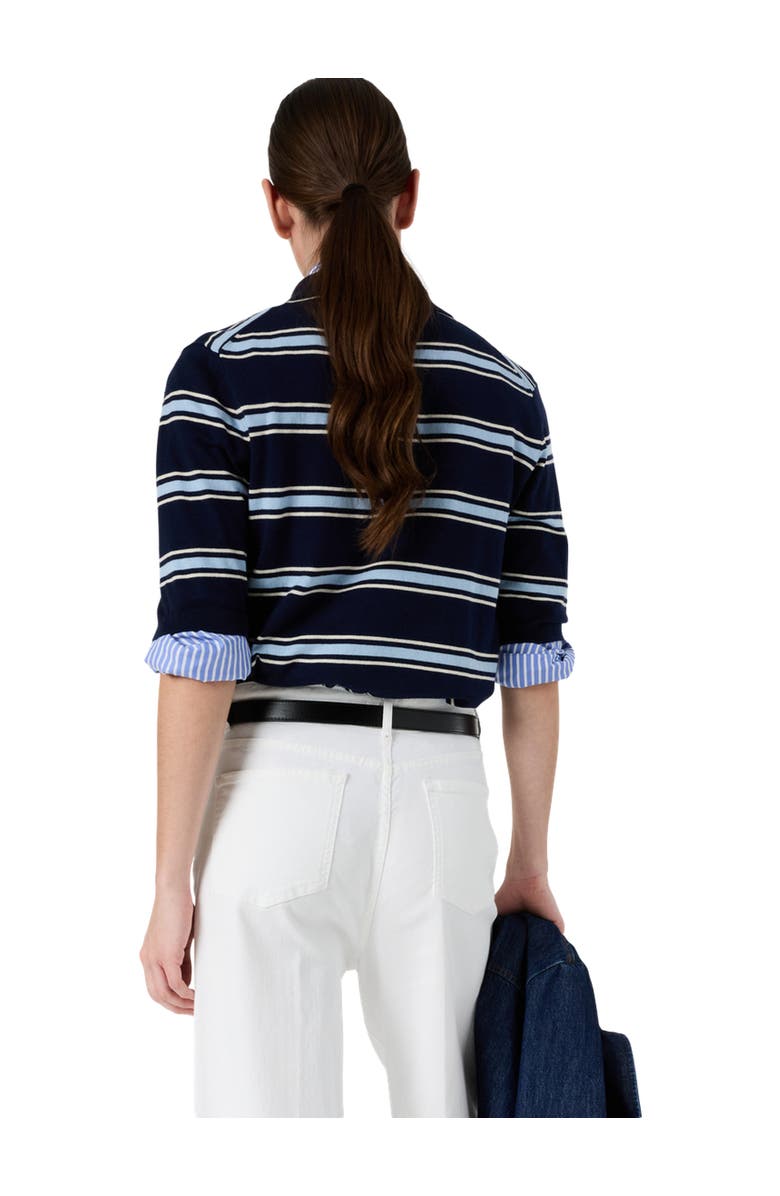 GERARD DAREL Leila Knit Polo Top, Alternate, color, Navy Blue
