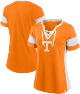 FANATICS Women's Fanatics Tennessee Orange Tennessee Volunteers Unmasked Hero Block Party Athena Lace-Up Top