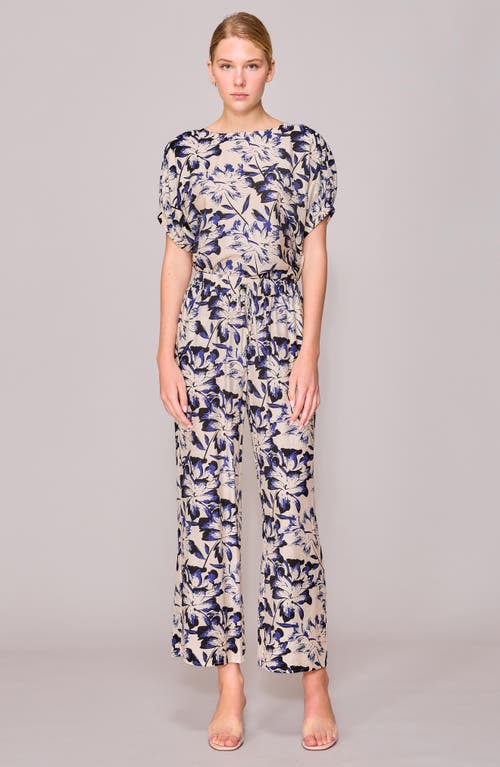 Melloday Floral Print Short Sleeve Top