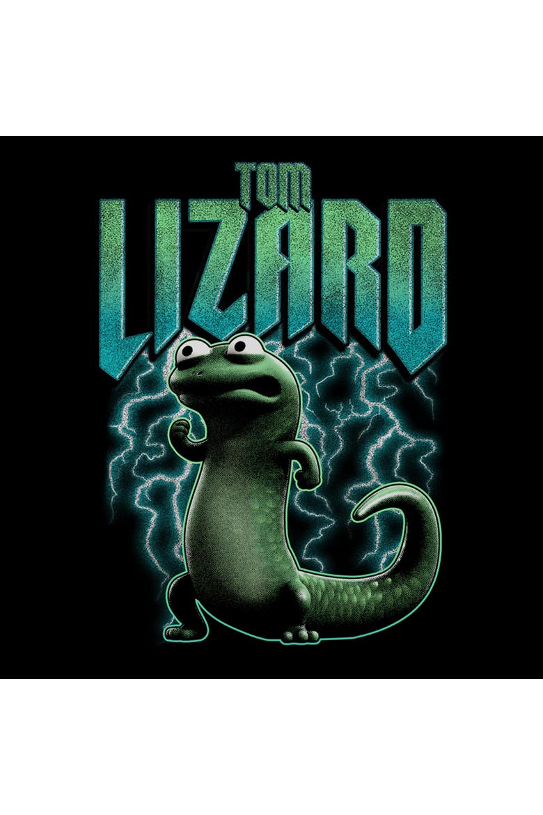 Womens Hoppers Tom Lizard Electrifying Pose T Shirt, Alternate, color, Black