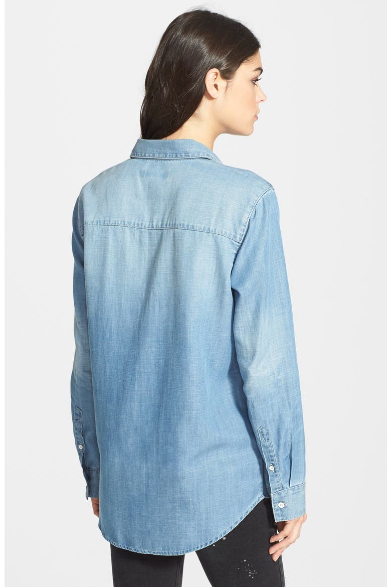 Treasure&Bond Boyfriend Fit Denim Shirt, Alternate, color, MEDIUM WASH