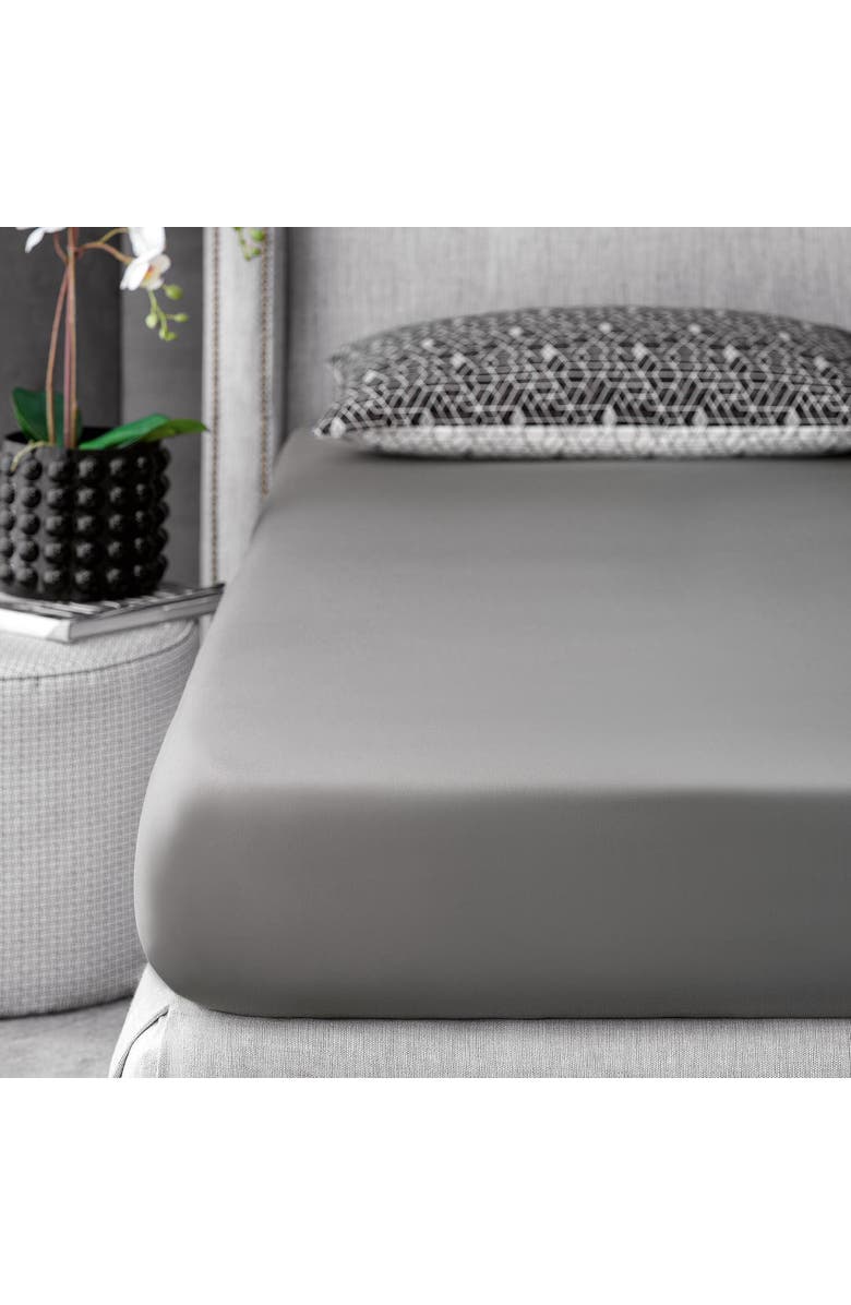 Togas Baker Fitted Sheet, Main, color, Grey