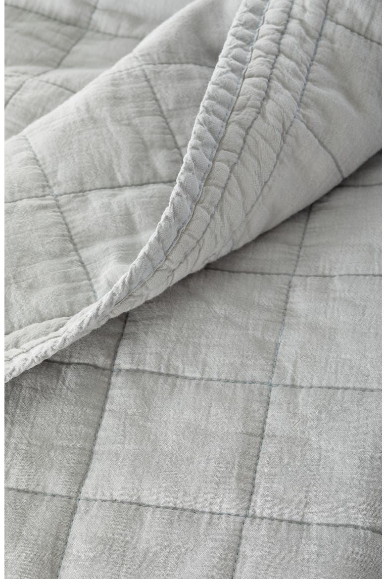 Soft Wash Grid Quilt & Shams Set, Alternate, color, BLUE PEARL
