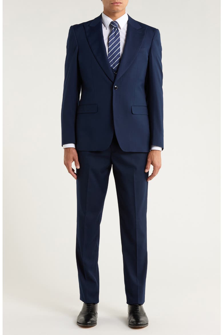 Stretch 3-Piece Suit, Main, color, NAVY BLUE