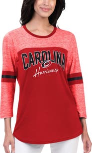 G-III 4HER BY CARL BANKS Women's G-III 4Her by Carl Banks Red Carolina Hurricanes Play The Game 3/4-Sleeve T-Shirt