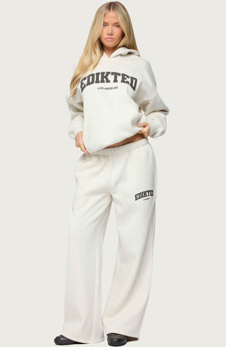 EDIKTED LA Hoodie, Alternate, color, Gray-Melange